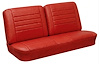 Front Split Back Bench Upholstery Kit for 1965 Chevrolet Chevelle, El Camino, Malibu [Madrid Grain Vinyl Red] - image 1