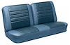 Front Split Back Bench Upholstery Kit for 1965 Chevrolet Chevelle, El Camino, Malibu [Madrid Grain Vinyl 2-Tone Blue] - image 1