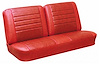 Front Split Back Bench Upholstery Kit for 1965 Chevrolet Chevelle, El Camino, Malibu [Madrid Grain Vinyl 2-Tone Red] - image 1