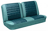 Front Split Back Bench Upholstery Kit for 1965 Chevrolet Chevelle, El Camino, Malibu [Madrid Grain Vinyl 2-Tone Turquoise] - image 1