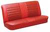 Rear Seat Upholstery Kit for 1965 Chevrolet Chevelle, Malibu, Coupe, Hardtop [Madrid Grain Vinyl 2-Tone Red] - image 1