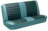 Rear Seat Upholstery Kit for 1965 Chevrolet Chevelle, Malibu, Coupe, Hardtop [Madrid Grain Vinyl 2-Tone Turquoise] - image 1