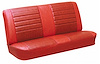 Rear Seat Upholstery Kit for 1965 Chevrolet Chevelle, Malibu, Convertible [Madrid Grain Vinyl 2-Tone Red] - image 1