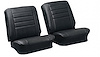 Front Bucket Seat Upholstery Kit for 1965 Chevy Chevelle, El Camino, Malibu [Madrid Grain Vinyl Black] - image 1