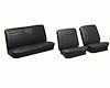 Front Buckets & Rear Seat Upholstery Kit for 1965 Chevy Chevelle & Malibu, Convertible [Madrid Grain Vinyl Black]