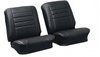 Front Buckets & Rear Seat Upholstery Kit for 1965 Chevy Chevelle & Malibu, Convertible [Madrid Grain Vinyl Black] - image 2