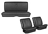 Front Buckets & Rear Seat Upholstery Kit for 1964 Chevrolet Chevelle, Coupe, Hardtop, 6-Piece [Seville Grain Vinyl Black]