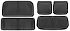 Front Split Bench & Rear Seat Upholstery Kit for 1964 Chevrolet Chevelle Coupe, Hardtop, 5-Piece [Seville Grain Vinyl Black]
