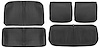 Front Split Bench & Rear Seat Upholstery Kit for 1964 Chevrolet Chevelle Convertible, 5-Piece [Seville Grain Vinyl Black]