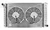 Reproduction Aluminum Radiator with Triple Pass Cooling Fits Select 1965-1981 GM Models [12 in. Dual Fans] - image 1
