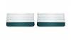 Front Standard Door Panel Set for 1965 Chevrolet Chevelle, El Camino & Malibu, All 2-Door Models [White/Aqua] - image 1