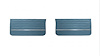 Front Deluxe Door Panel Set for 1965 Chevrolet Chevelle El Camino, Malibu, All 2-Door Models [Light Blue] - image 1