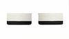 Front Deluxe Door Panel Set for 1965 Chevrolet Chevelle El Camino, Malibu, All 2-Door Models [Black/White] - image 1