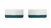 Front Deluxe Door Panel Set for 1965 Chevrolet Chevelle El Camino, Malibu, All 2-Door Models [White/Aqua] - image 1