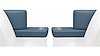 Rear Armrest Cover Set for 1965-1967 Chevrolet Chevelle, Malibu Convertible [Light Blue] - image 1