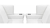 Rear Armrest Cover Set for 1965-1967 Chevrolet Chevelle, Malibu Convertible [White] - image 1