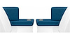 Rear Armrest Cover Set for 1966-1967 Chevrolet Chevelle, Malibu Convertible [Bright Blue] - image 1