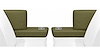 Rear Armrest Cover Set for 1967 Chevrolet Chevelle, Malibu Convertible [Gold] - image 1