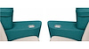 Rear Armrest Cover Set for 1968 Chevrolet Chevelle, Malibu Convertible [Turquoise] - image 1