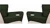 Rear Armrest Cover Set for 1969 Chevrolet Chevelle, Malibu Convertible [Dark Green] - image 1