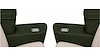 Rear Armrest Cover Set for 1970 Chevrolet Chevelle, Malibu Convertible [Dark Green] - image 1