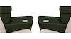 Rear Armrest Cover Set for 1972 Chevrolet Chevelle, Malibu Convertible [Dark Green] - image 1