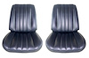 Front Bucket Seat Upholstery Kit for 1966 Chevrolet Chevelle, El Camino, Malibu, 4-Piece [Madrid Grain Vinyl Black]