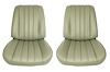 Front Bucket Seat Upholstery Kit for 1966 Chevrolet Chevelle, El Camino, Malibu, 4-Piece [Madrid Grain Vinyl Fawn] - image 1