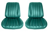 Front Bucket Seat Upholstery Kit for 1966 Chevrolet Chevelle, El Camino, Malibu, 4-Piece [Madrid Grain Vinyl Turquoise] - image 1