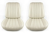 Front Bucket Seat Upholstery Kit for 1966 Chevrolet Chevelle, El Camino, Malibu, 4-Piece [Madrid Grain Vinyl White] - image 1