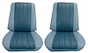 Front Bucket Seat Upholstery Kit for 1966 Chevrolet Chevelle, El Camino, Malibu, 4-Piece [Madrid Grain Vinyl 2-Tone Blue] - image 1