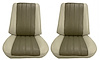 Front Bucket Seat Upholstery Kit for 1966 Chevrolet Chevelle, El Camino, Malibu, 4-Piece [Madrid Grain Vinyl 2-Tone Fawn] - image 1