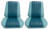 Front Bucket Seat Upholstery Kit for 1966 Chevrolet Chevelle, El Camino, Malibu, 4-Piece [Madrid Grain Vinyl 2-Tone Turquoise] - image 1