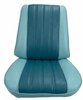 Front Bucket Seat Upholstery Kit for 1966 Chevrolet Chevelle, El Camino, Malibu, 4-Piece [Madrid Grain Vinyl 2-Tone Turquoise] - image 2