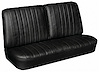 Front Split Back Bench Seat Upholstery Kit for 1966 Chevrolet Chevelle, El Camino, Malibu, 4-Piece [Madrid Grain Vinyl Black] - image 1