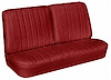 Front Split Back Bench Seat Upholstery Kit for 1966 Chevrolet Chevelle, El Camino, Malibu, 4-Piece [Madrid Grain Vinyl Red] - image 1