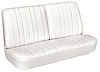 Front Split Back Bench Seat Upholstery Kit for 1966 Chevrolet Chevelle, El Camino, Malibu, 4-Piece [Madrid Grain Vinyl White] - image 1