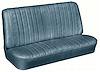 Rear Seat Upholstery Kit for 1966 Chevrolet Chevelle, Malibu, Coupe, Hardtop, 2-Piece [Madrid Grain Vinyl Light Blue] - image 1