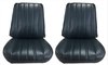 Front Buckets & Rear Seat Upholstery Kit for 1966 Chevy Chevelle & Malibu, Coupe, Hardtop [Madrid Grain Vinyl Black] - image 2