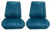 Front Buckets & Rear Seat Upholstery Kit for 1966 Chevy Chevelle & Malibu, Coupe, Hardtop [Madrid Grain Vinyl Bright Blue] - image 2