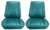 Front Buckets & Rear Seat Upholstery Kit for 1966 Chevy Chevelle & Malibu, Coupe, Hardtop [Madrid Grain Vinyl Turquoise] - image 2