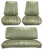 Front Buckets & Rear Seat Upholstery Kit for 1966 Chevy Chevelle & Malibu, Convertible [Madrid Grain Vinyl Fawn] - image 1