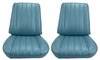 Front Buckets & Rear Seat Upholstery Kit for 1966 Chevy Chevelle & Malibu, Convertible [Madrid Grain Vinyl Light Blue] - image 2