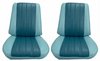 Front Buckets & Rear Seat Upholstery Kit for 1966 Chevy Chevelle & Malibu, Convertible [Madrid Grain Vinyl 2-Tone Turquoise] - image 2