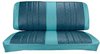 Front Buckets & Rear Seat Upholstery Kit for 1966 Chevy Chevelle & Malibu, Convertible [Madrid Grain Vinyl 2-Tone Turquoise] - image 3
