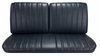 Front Split Back Bench & Rear Seat Upholstery Kit for 1966 Chevy Chevelle & Malibu, Convertible [Madrid Grain Vinyl Black] - image 2