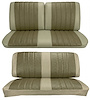 Front Split Back Bench & Rear Seat Upholstery Kit for 1966 Chevy Chevelle & Malibu, Convertible [Madrid Grain Vinyl 2-Tone Fawn] - image 1