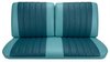 Front Split Back Bench & Rear Seat Upholstery Kit for 1966 Chevy Chevelle & Malibu, Convertible [Madrid Grain Vinyl 2-Tone Turqu - image 2