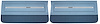 Front Standard Door Panel Set for 1966 Chevrolet Chevelle, El Camino & Malibu, All 2-Door Models [2-Tone Blue] - image 1