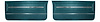 Front Deluxe Door Panel Set for 1966 Chevrolet Chevelle, El Camino & Malibu, All 2-Door Models [Turquoise] - image 1